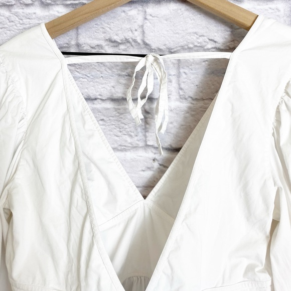 STAUD Luna Puff-Sleeve Peplum Top - Picture 6 of 11